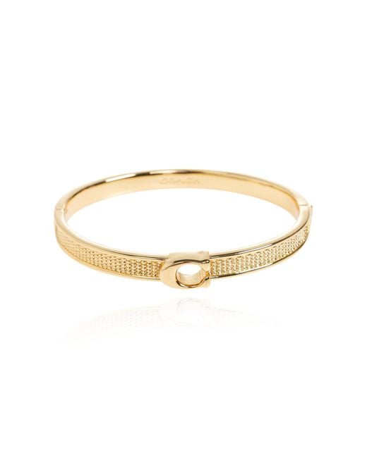 COACH Metallic Brass Bracelet