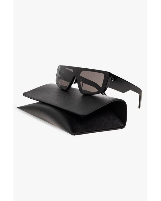Rick Owens Black Rectangular Sunglasses