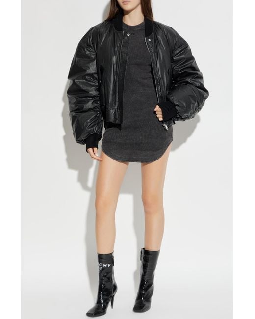 Rick Owens Black 'Secchia' Bomber Jacket
