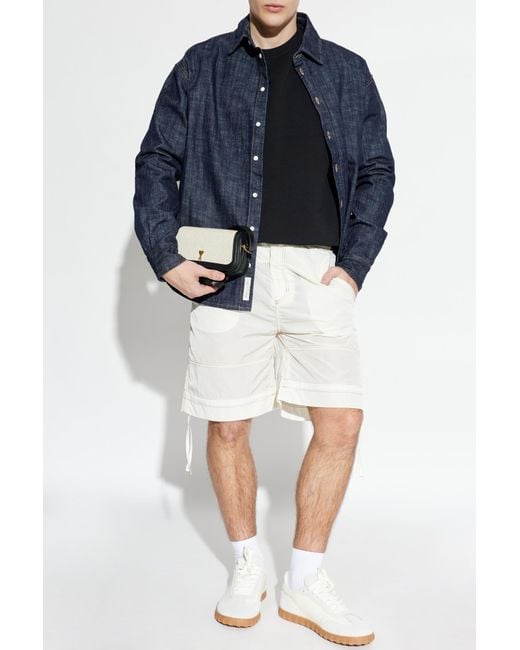 AMI Blue Sweatshirt With Embroidered Logo for men