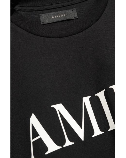 Amiri Black T-shirt With A Print, for men