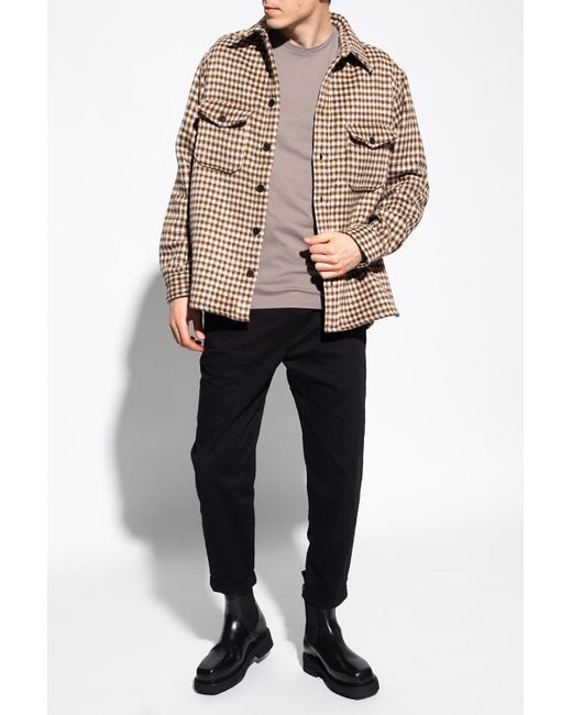 AllSaints Brown 'tierra' Checked Shirt for men
