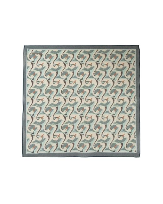 Paul Smith Blue Pocket Square With Print for men