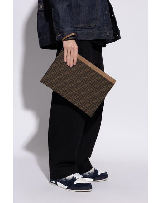 Fendi Black Handheld Pouch for men