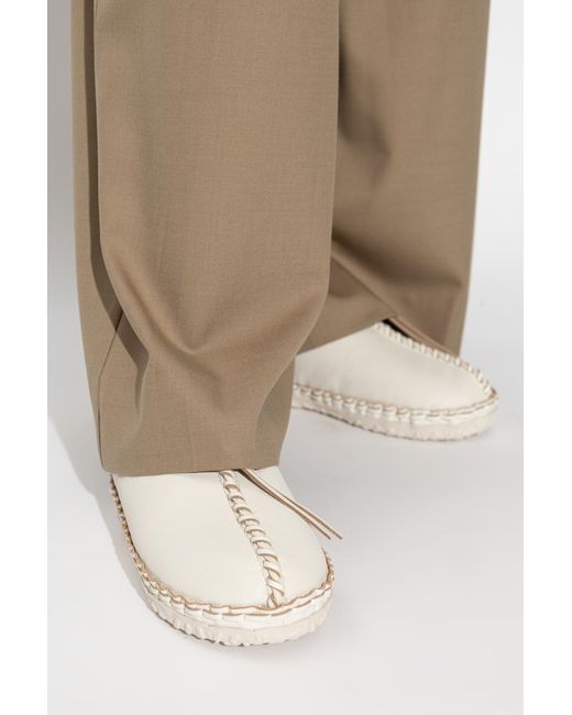Ugg White 'Tasman Albite' Leather Shoes