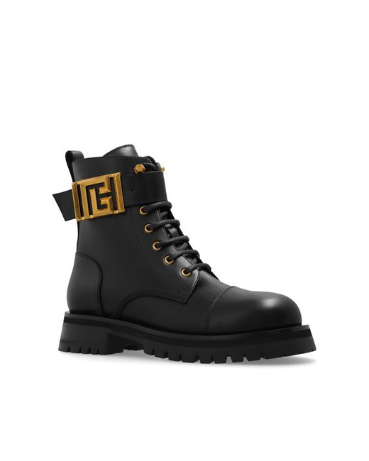 Balmain Black 'Combat' Boots