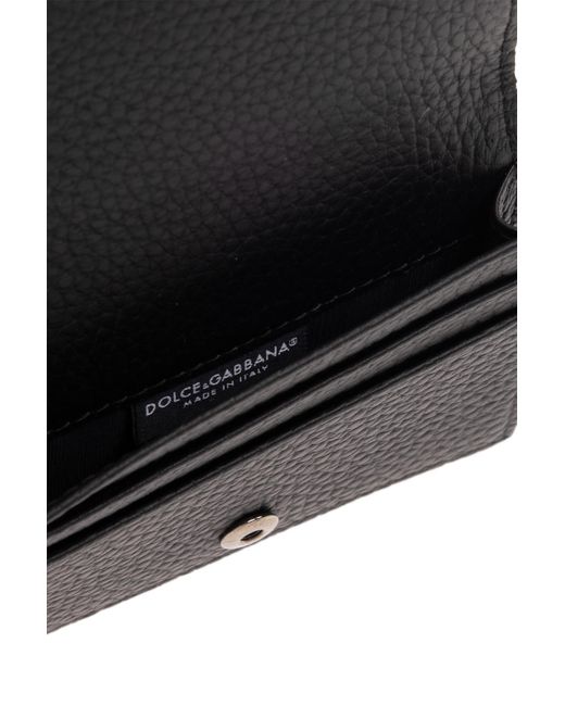Dolce & Gabbana Black Card Case With Logo for men