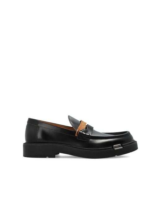 Maison Margiela Black Leather Loafers for men