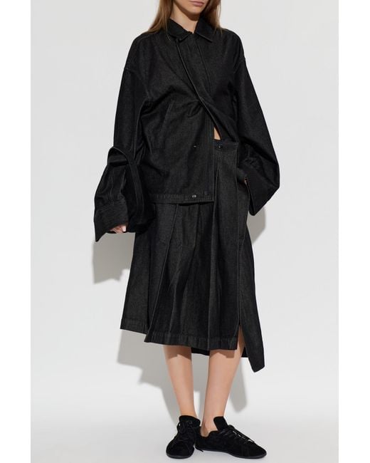 Y-3 Black Denim Skirt