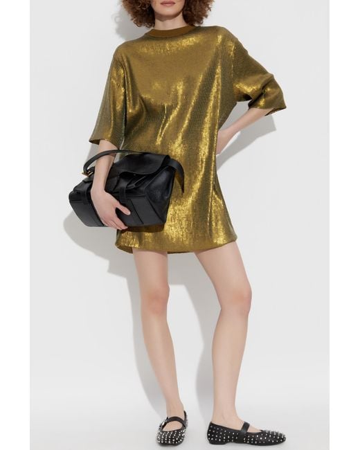 AllSaints Green Sequin Dress "Fango"