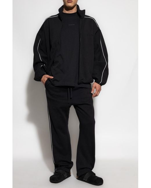 Fear Of God Black Sweatpants With Embroidered Logo for men