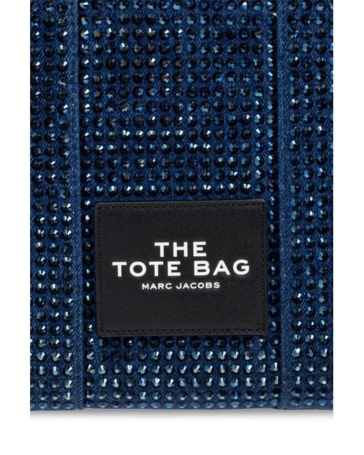 Marc Jacobs Blue Handbag The Crystal Denim Small Tote Bag