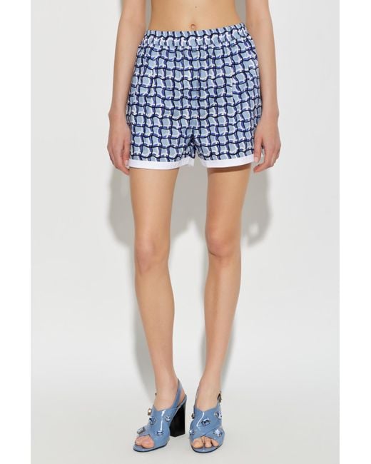 Marni Blue Patterned Shorts