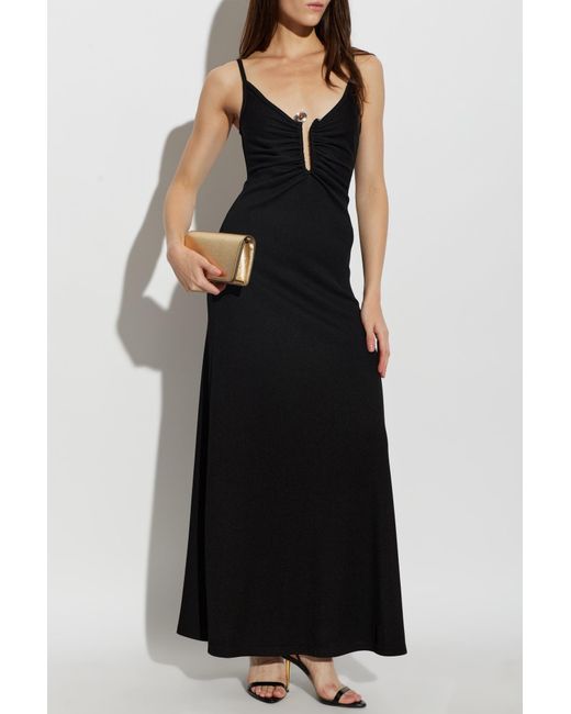 Christopher Esber Black 'Droplet Crystal Clasp Cami' Dress
