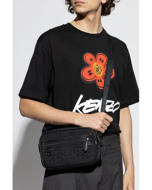 COACH Black Shoulder Bag With Monogram for men