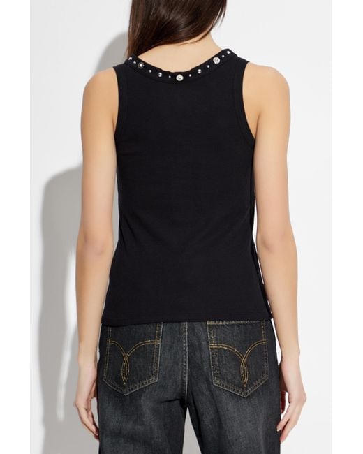 Versace Black Top With Applications