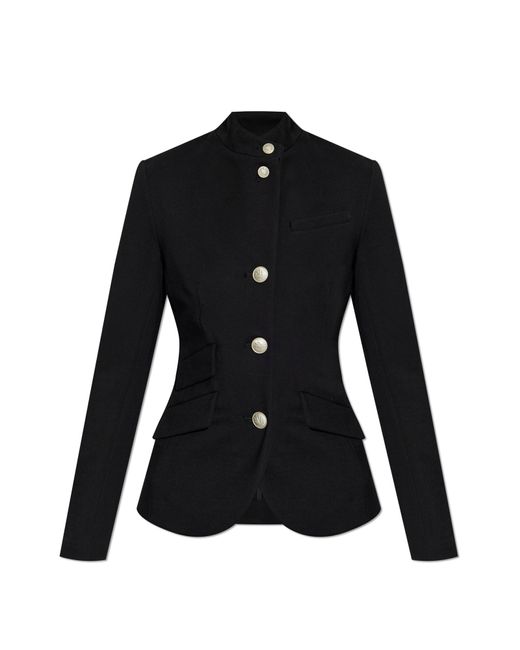 Rag & Bone Black Jacket With Stand-Up Collar