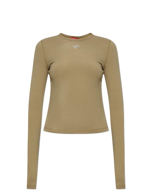 DIESEL Green Top T-Uncutieslong-Ls-Od