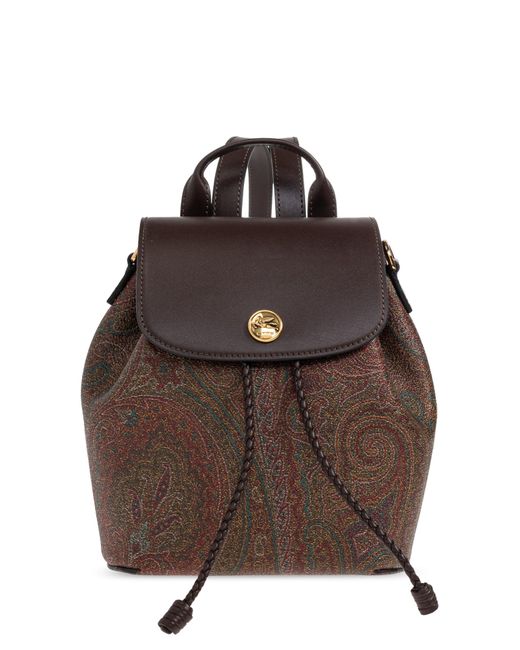 Etro Black Backpack With Logo