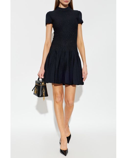 Balmain Black Dress With Shimmering Sequins