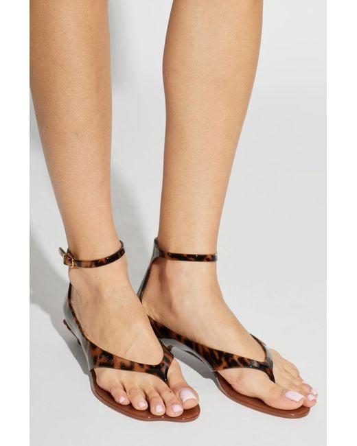Chloé Brown Heeled Sandals 'Jelly'