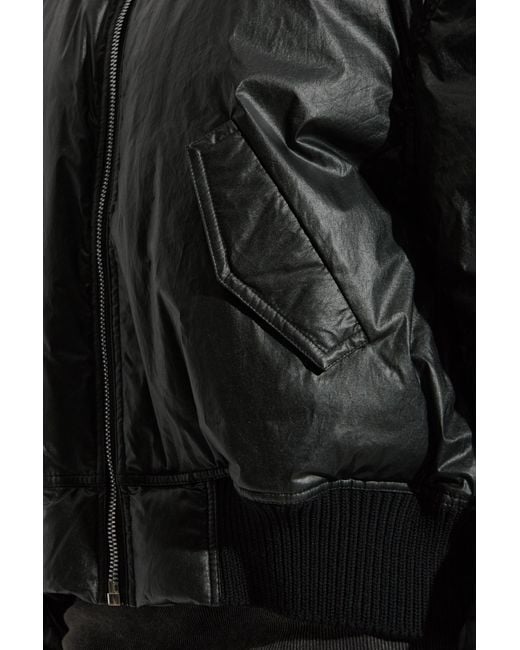 Rick Owens Black 'Secchia' Bomber Jacket