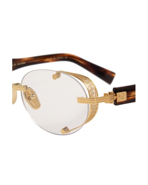Balmain Metallic 'monsieur' Optical Glasses,