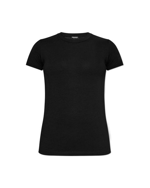 DSquared² Black T-Shirt From The Underwear Collection