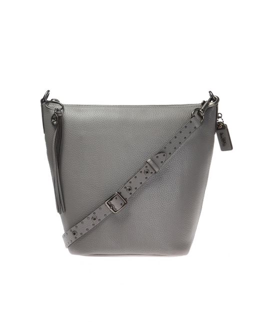 COACH Gray 'duffle' Shoulder Bag