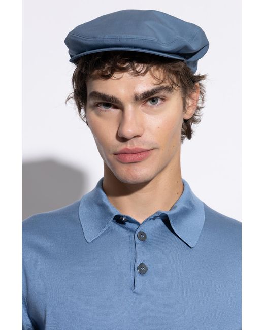 Dolce & Gabbana Blue Wool Flat Cap for men