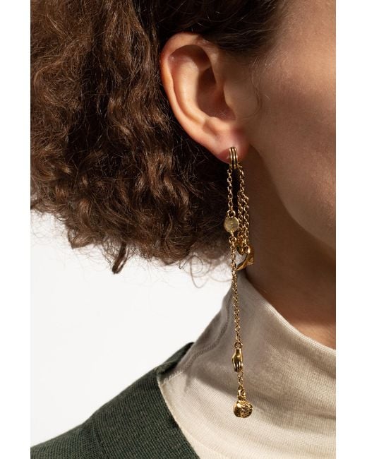 Lemaire Brown Brass Earrings