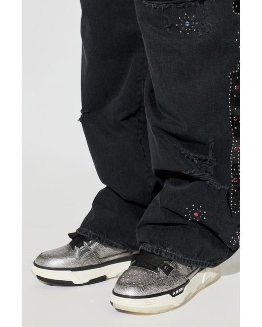 Amiri Gray 'Pebbled Ma-1' Sports Shoes for men