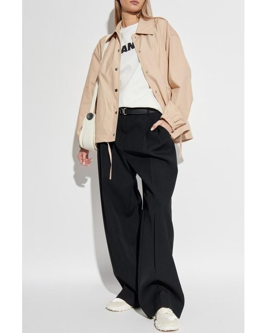 Jil Sander Natural Loose-Fitting Cotton Jacket