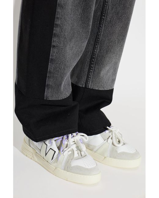 Moschino White Sports Shoes With Logo