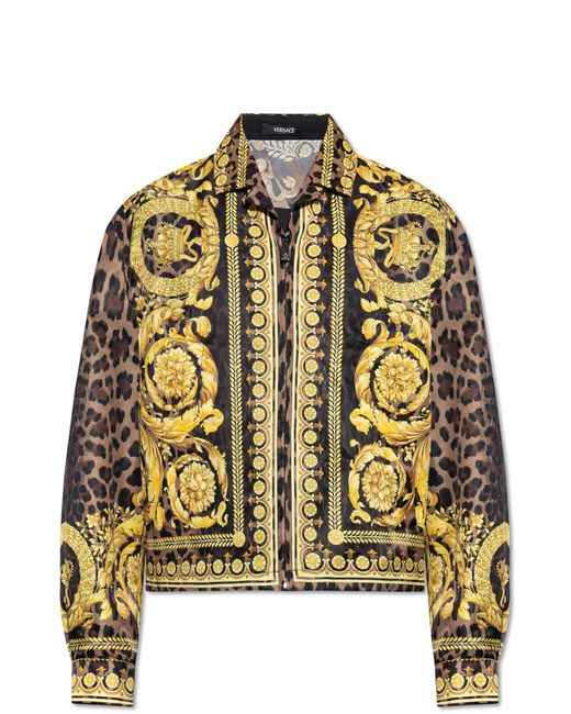 Versace Yellow Patterned Jacket for men