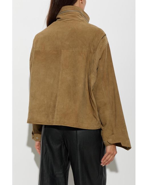 AllSaints Green Suede Jacket 'Clay'