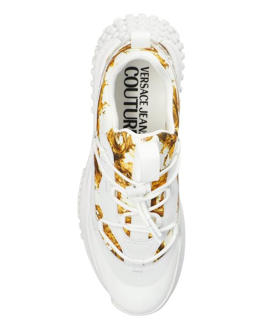 Versace Jeans Couture Metallic Sports Shoes With 'Barocco' Pattern for men