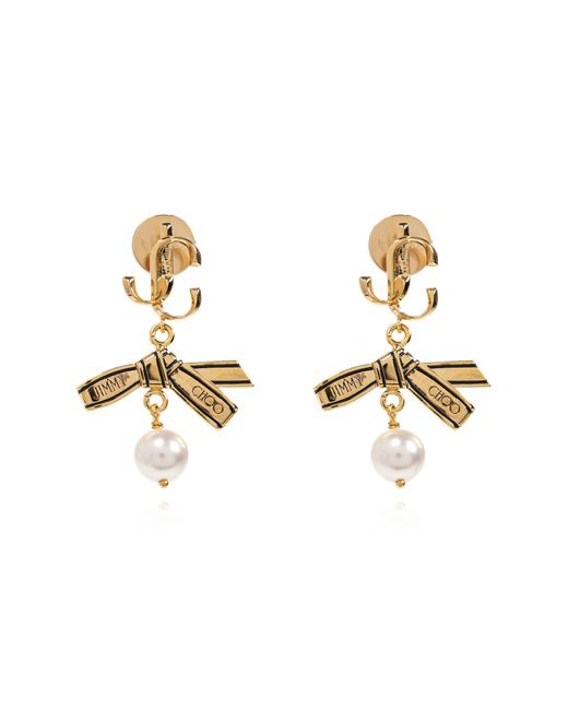 Jimmy Choo Metallic Earrings With Pendants