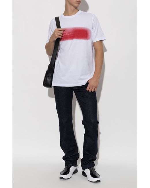 DIESEL White T-Shirt 'T-Adjust-Aa5' for men