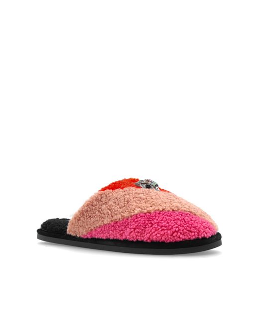 Kurt Geiger Red Slides With Logo