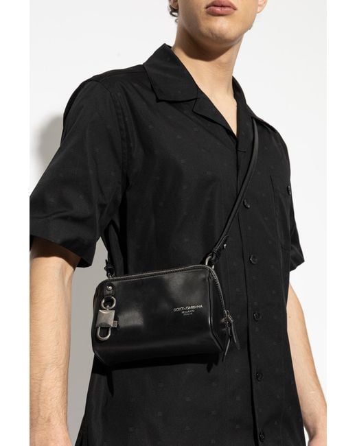 Dolce & Gabbana Black Shoulder Bag 'Lock' for men