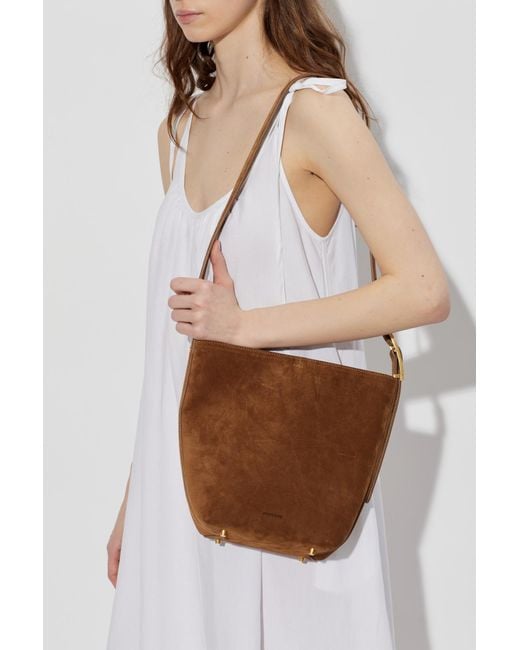 Anine Bing Brown "Elly" Bucket Shoulder Bag