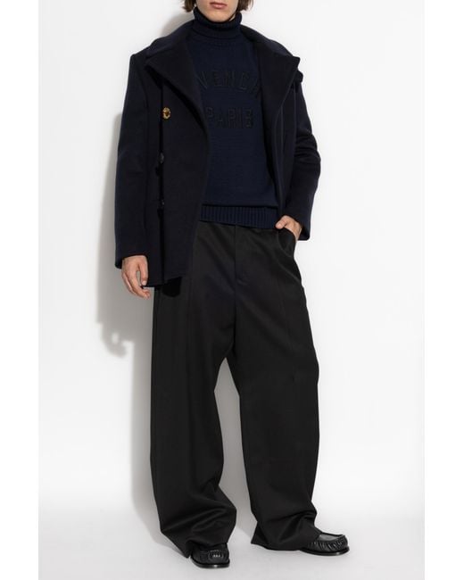 Givenchy Blue Wool Coat for men