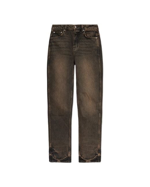 Represent Brown Jeans With A 'Vintage' Effect for men
