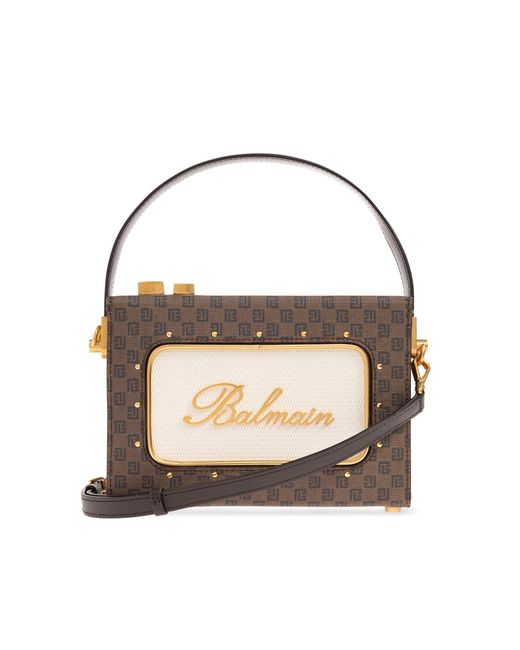 Balmain Brown 'radio' Shoulder Bag,