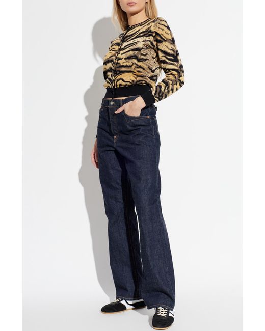 KENZO Black Cardigan With Embroidered Logo