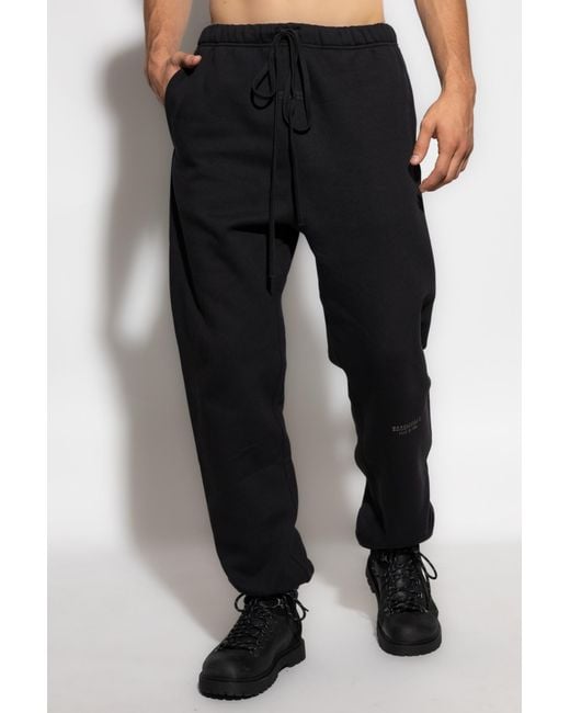 Fear Of God Black Sweatshirt With Printed Logo for men