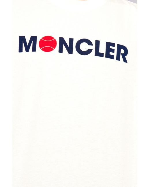 Moncler White T-shirt With Logo for men