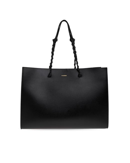 Jil Sander Black Leather Shopper Bag