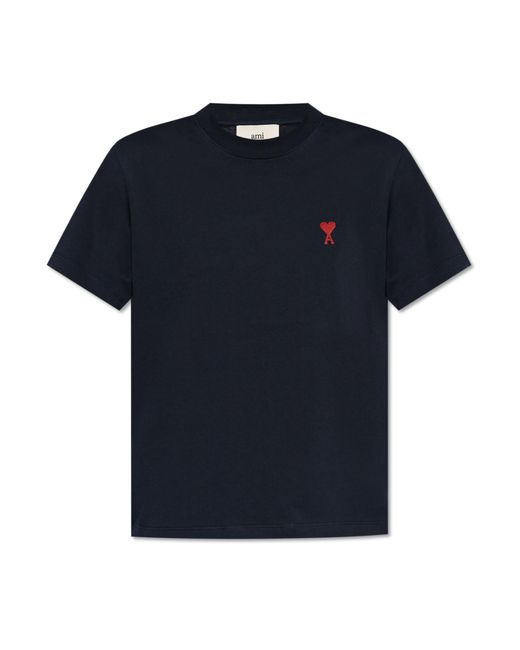AMI Blue T-Shirt With Logo